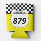 Motocross Bord Aangepast vuilnummer bijsnijden op  Blikjeskoeler (Achterkant)