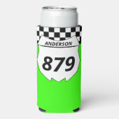 Motocross Bord Aangepast vuilnummer bijsnijden op Seltzer Blikjeskoeler (Seltzer Achterkant)