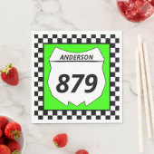 Motocross Bord Aangepast vuilnummer bijsnijden op  Servet (Insitu)