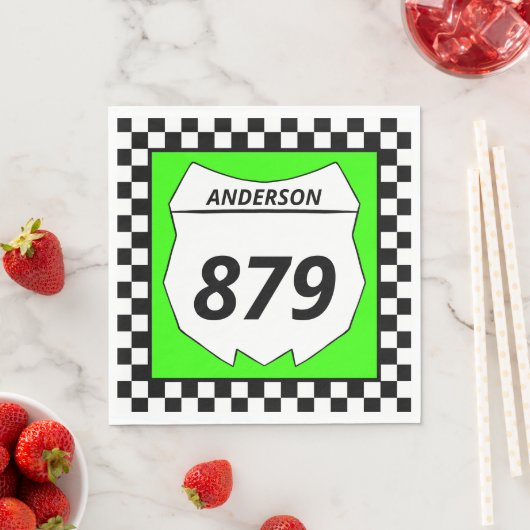 Motocross Bord Aangepast vuilnummer bijsnijden op  Servet (Insitu)