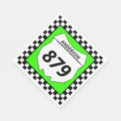 Motocross Bord Aangepast vuilnummer bijsnijden op  Servet (Hoek)