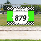 Motocross Bord Aangepast vuilnummer bijsnijden op  Spandoek (Insitu)