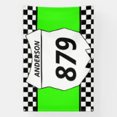 Motocross Bord Aangepast vuilnummer bijsnijden op  Spandoek (Verticaal)