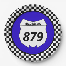 Motocross Bord Aangepast vuilnummer kiezen op blau