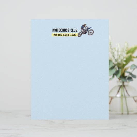 Motocross Briefhoofd (Staand voorkant)