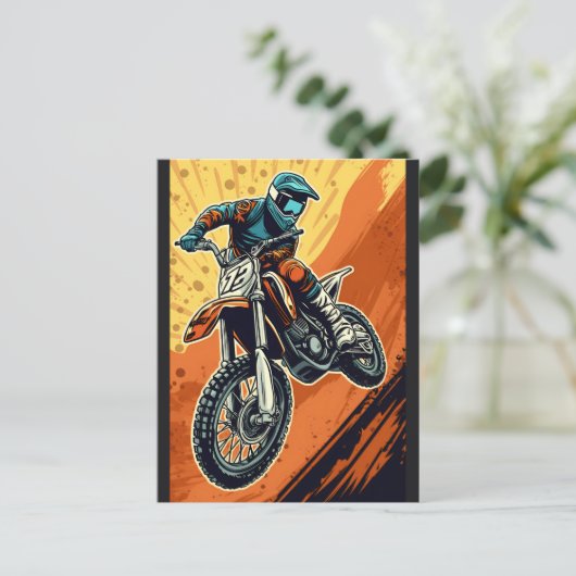 Motocross Briefkaart (Staand voorkant)