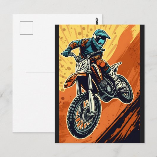 Motocross Briefkaart (Voorkant / Achterkant)