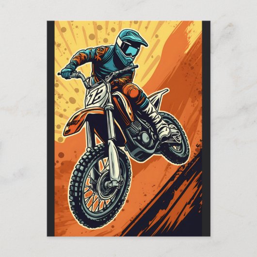 Motocross Briefkaart (Voorkant)