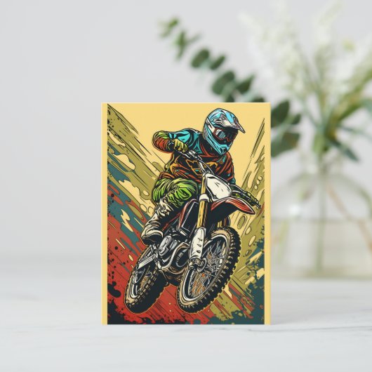 Motocross Briefkaart (Staand voorkant)