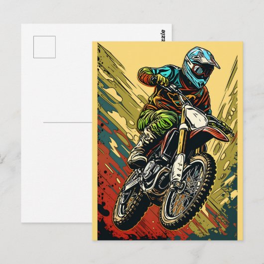 Motocross Briefkaart (Voorkant / Achterkant)