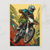 Motocross Briefkaart (Voorkant)