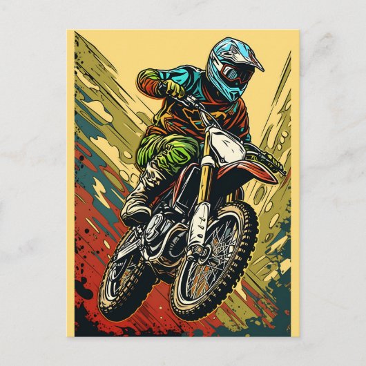 Motocross Briefkaart (Voorkant)