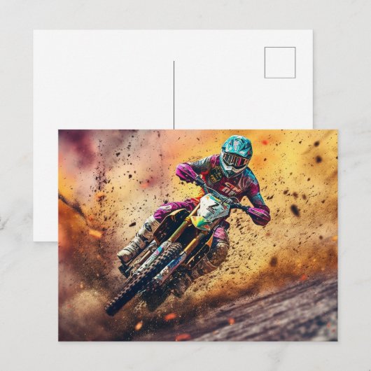 Motocross Briefkaart (Voorkant / Achterkant)
