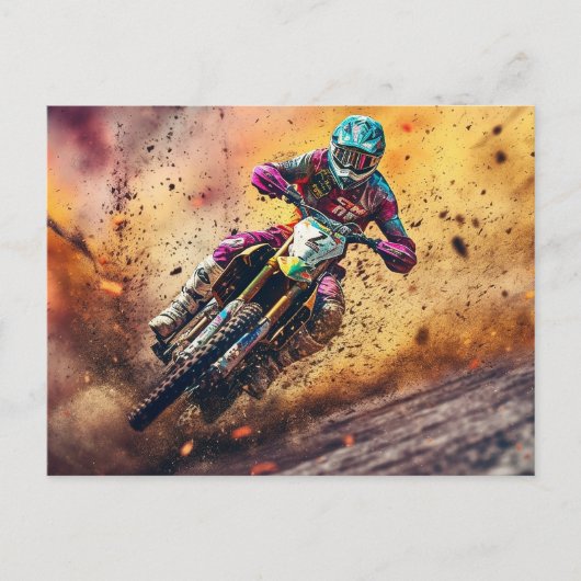 Motocross Briefkaart (Voorkant)