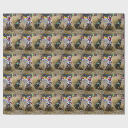 Motocross Cadeaupapier (Vlak)