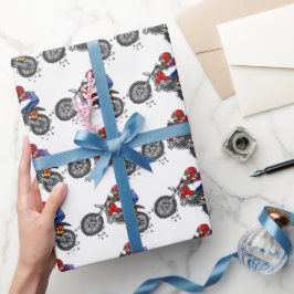 Motocross-cadeaupapier, Dirt Bike-cadeaupapier Cadeaupapier