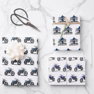 Motocross-cadeaupapier, Dirt Bike-cadeaupapier Inpakpapier Vel