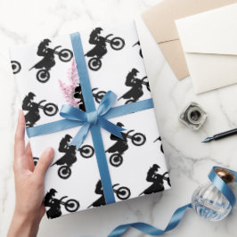 Motocross-cadeaupapier, motorfiets cadeauverpakkin cadeaupapier