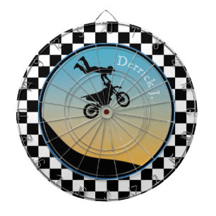 Motocross-checkboard Dartbord