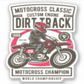 Motocross Classic Sticker (Voorkant)