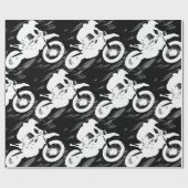 Motocross-competitieve sportmotorcycle Racing Cadeaupapier (Vlak)