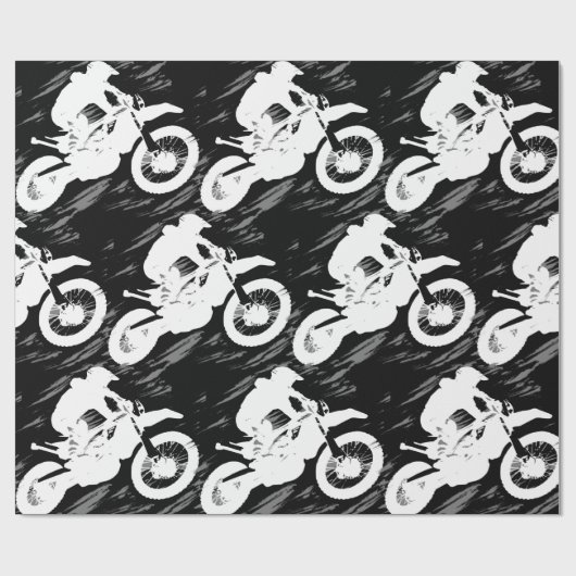 Motocross-competitieve sportmotorcycle Racing Cadeaupapier (Vlak)