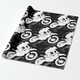 Motocross-competitieve sportmotorcycle Racing Cadeaupapier