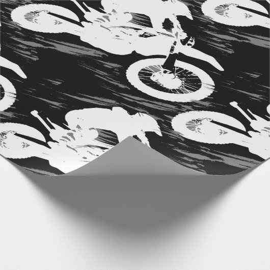 Motocross-competitieve sportmotorcycle Racing Cadeaupapier (Hoek)