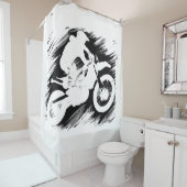 Motocross-competitieve sportmotorcycle Racing Douchegordijn (In situ)