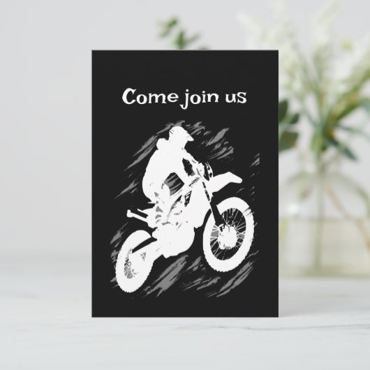 Motocross-competitieve sportmotorcycle Racing Kaart (Staand voorkant)