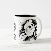 Motocross-competitieve sportmotorcycle Racing Tweekleurige Koffiemok (Voorkant rechts)