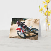Motocross-coureur kussensloop kaart (Gele Bloem)
