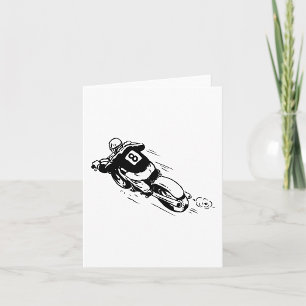 Motocross-coureur nummer 8 Retro Dirt Bike Kaart