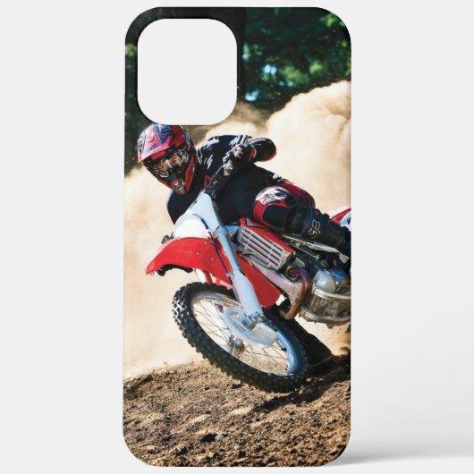 Motocross-coureur werkkussen Case-Mate iPhone case (Achterkant)