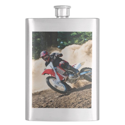 Motocross-coureur werkkussen flacon (Voorkant)