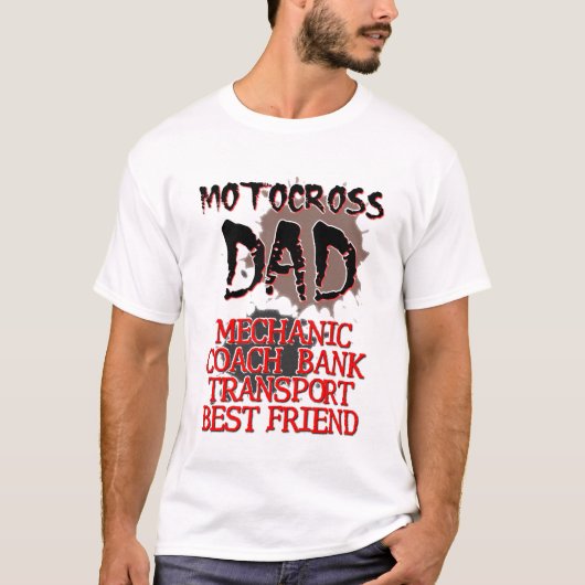 Motocross Dad Dirt Bike T-Shirt (Voorkant)