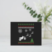 Motocross Deer Bike-motorfiets Ugandees kerstcadea Briefkaart (Staand voorkant)