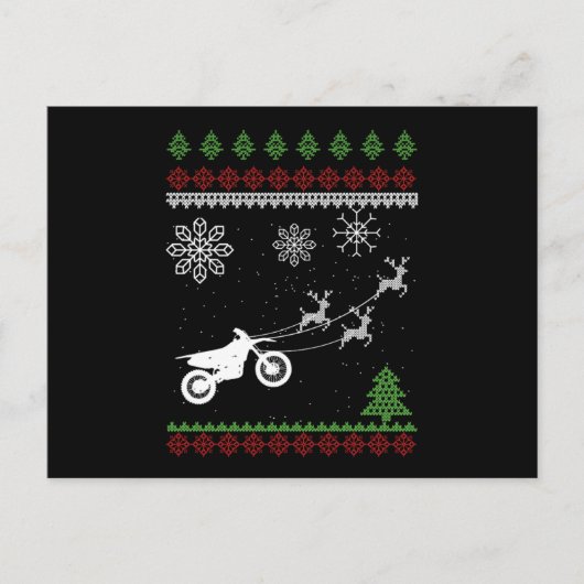 Motocross Deer Bike-motorfiets Ugandees kerstcadea Briefkaart (Voorkant)
