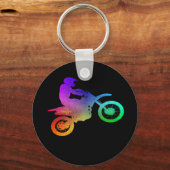 Motocross Dirt Bike Adventure Sleutelhanger (Voorkant)