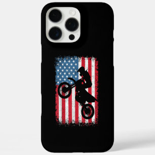 Motocross Dirt Bike Amerikaanse Vlag Biker Mannen iPhone 16 Pro Max Hoesje