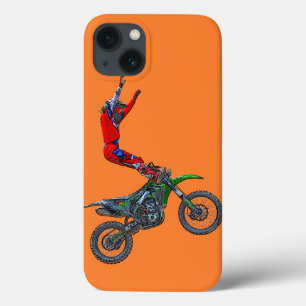 Motocross Dirt-Bike antennestunt display iPhone 13 Hoesje