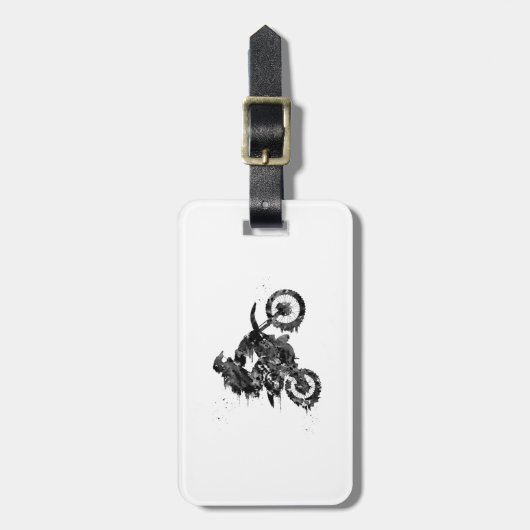 Motocross Dirt Bike Bagagelabel (Voorkant verticaal)