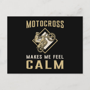Motocross Dirt Bike Biker Keep Calm Funny Gift Briefkaart