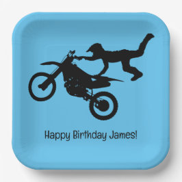 Motocross Dirt Bike Birthday Party Paper Borden Papieren Bordje