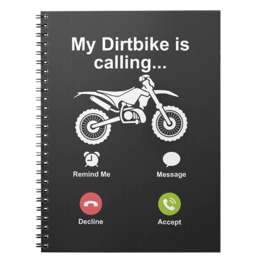 Motocross Dirt Bike Brap Off Road Dirt Fibines Notitieboek (Voorkant)