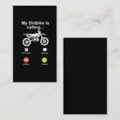 Motocross Dirt Bike Brap Off Road Dirt Fibines Visitekaartje (Voorkant / Achterkant)