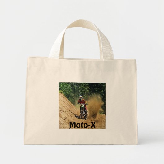 Motocross Dirt-Bike Champion Race Mini Tote Bag (Voorkant)