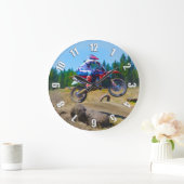 Motocross Dirt-Bike Champion Racer 2 Grote Klok (Huis)