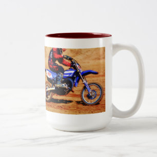 Motocross Dirt-Bike Champion Racer 4 Tweekleurige Koffiemok