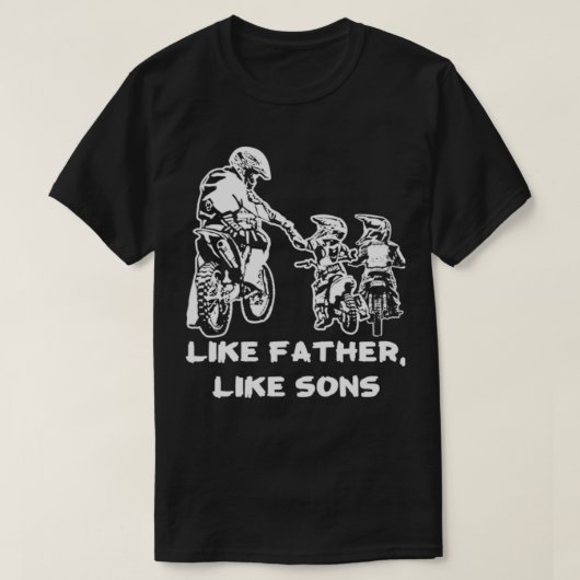 Motocross Dirt Bike gift Like Father Like Son gift T-shirt (Design voorkant)